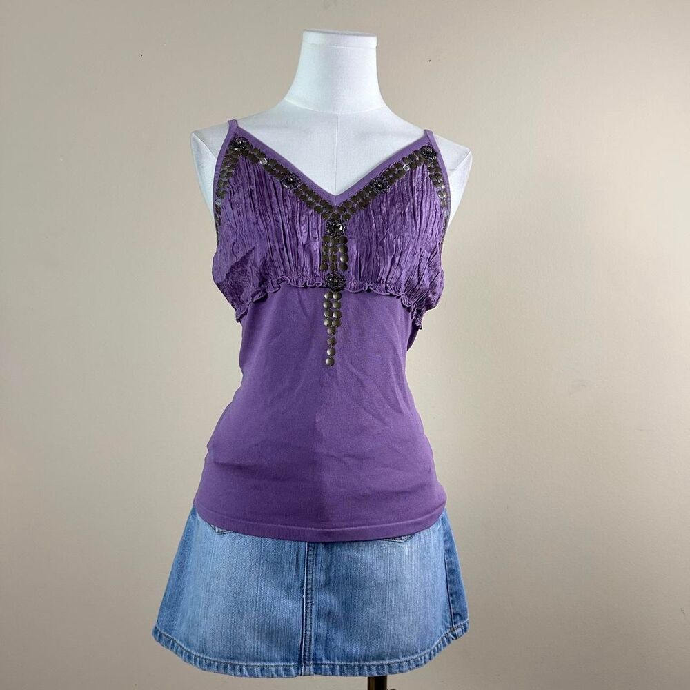 Radzoli Purple Beaded Fairy Whimsigoth Top